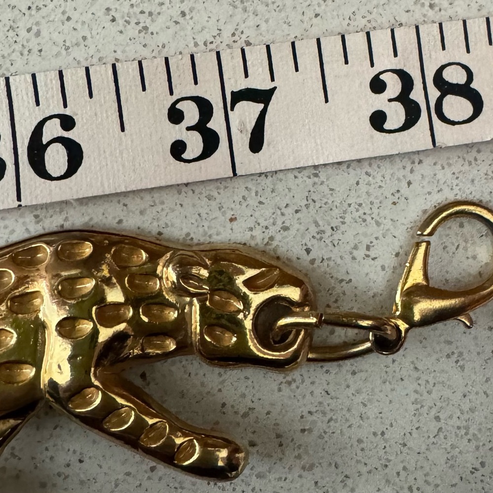 Vintage gold tone leopard chain belt - Picture 4 of 5